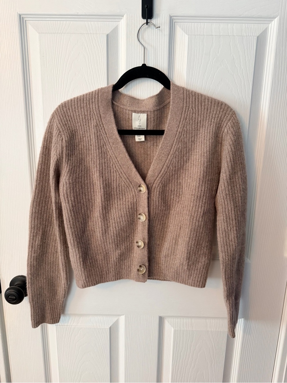 Like new! Joie cashmere cardigan tan/taupe size XS